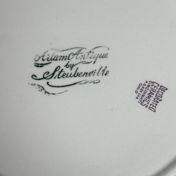 Adam Antique Steubenville St Paul’s Church North Carolina 10” Plate Ivory Violet - Picture 4 of 9
